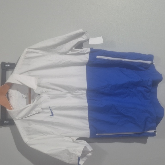 Nike Men’s Half Zip Pullover Windbreaker Blue Pocket Lightweight Mens Medium - Picture 2 of 9